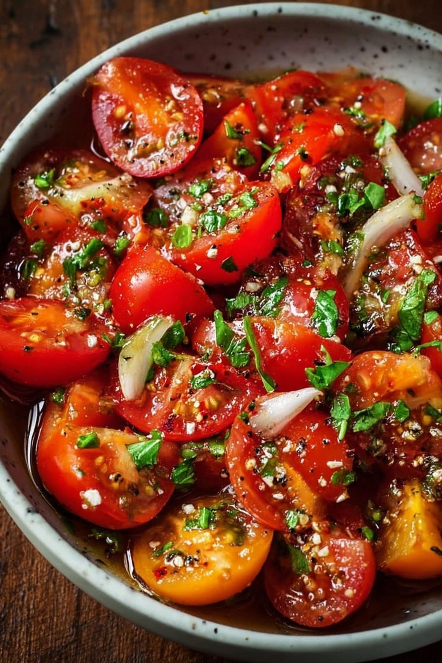 Fresh and Flavorful Tomato Garlic Salad Recipe