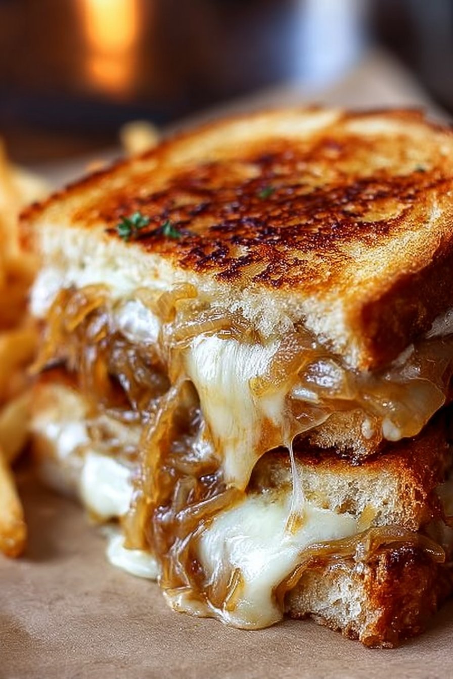 French Onion Grilled Cheese Sandwich