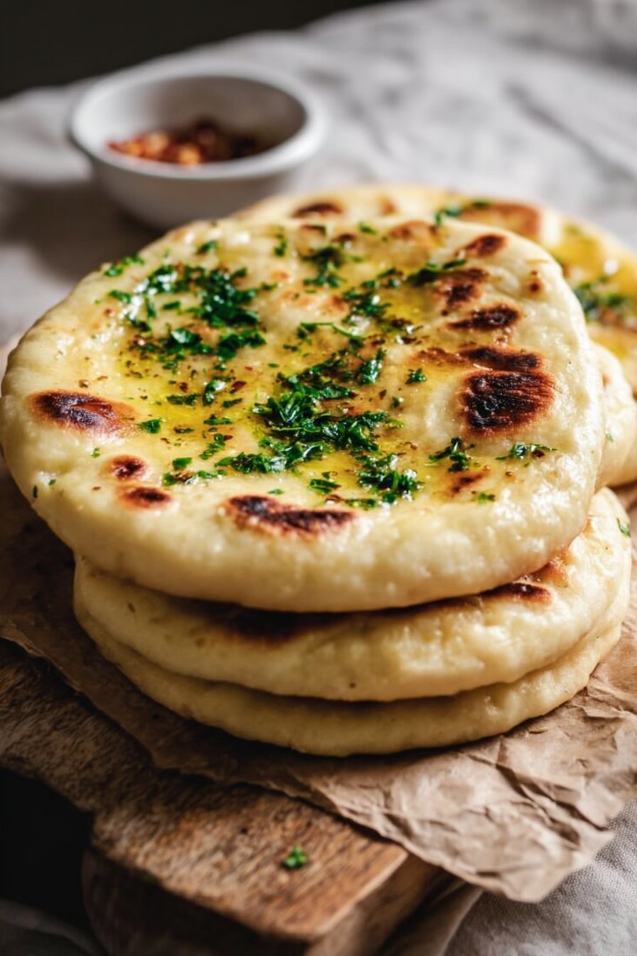 Cottage Cheese Garlic Naan (High Protein, No Yeast!)