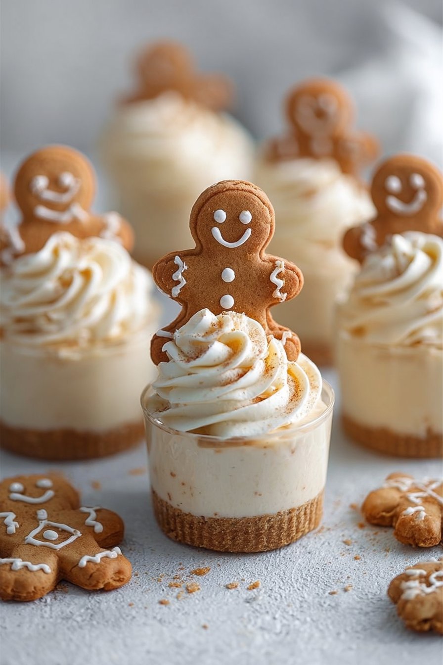No-Bake Gingerbread Cheesecake Cups