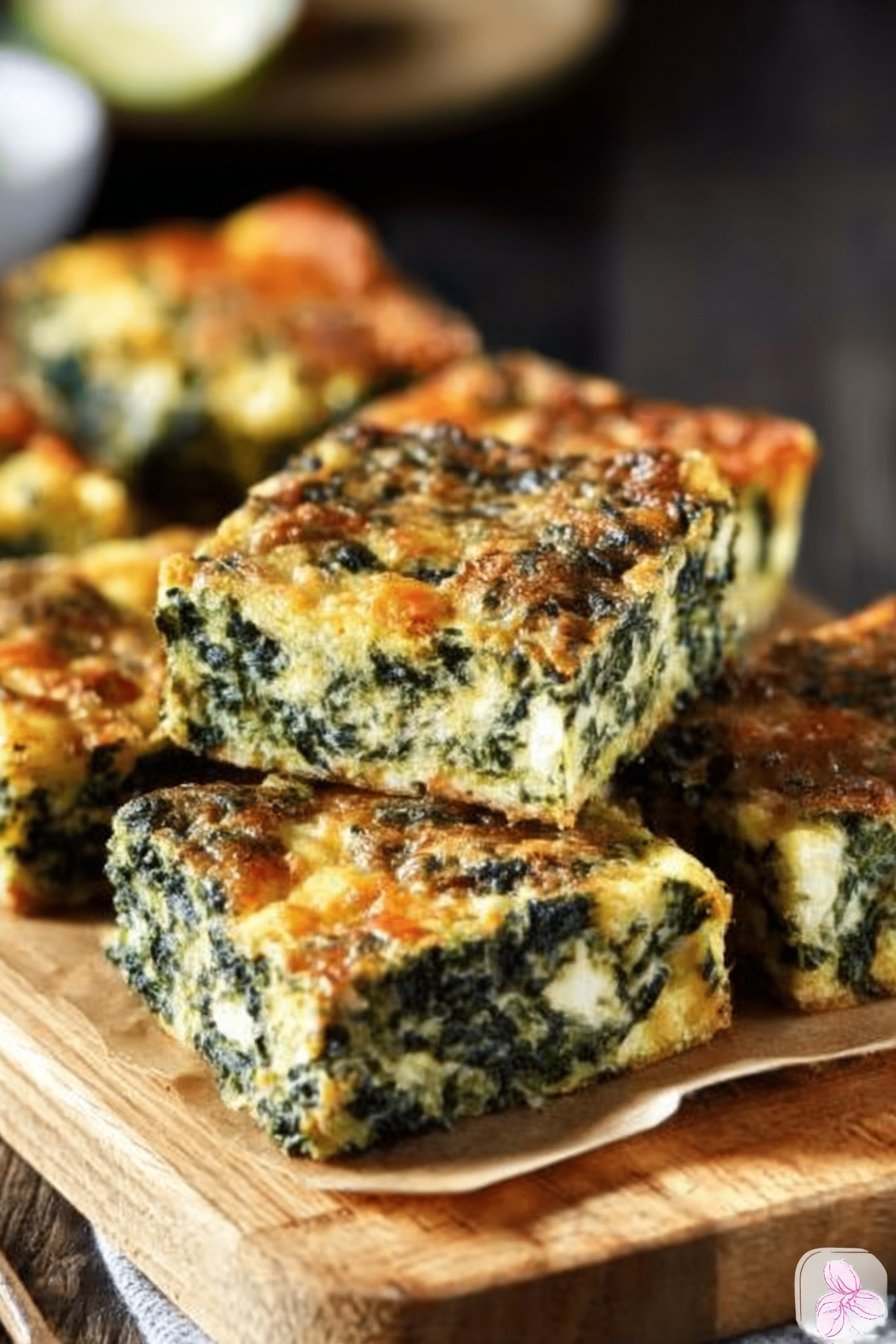 Easy Spinach Cheese Squares