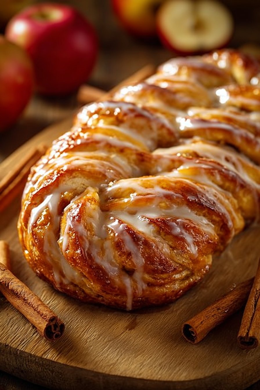 Apple Kringle with Vanilla Glaze Recipe is a must-try!