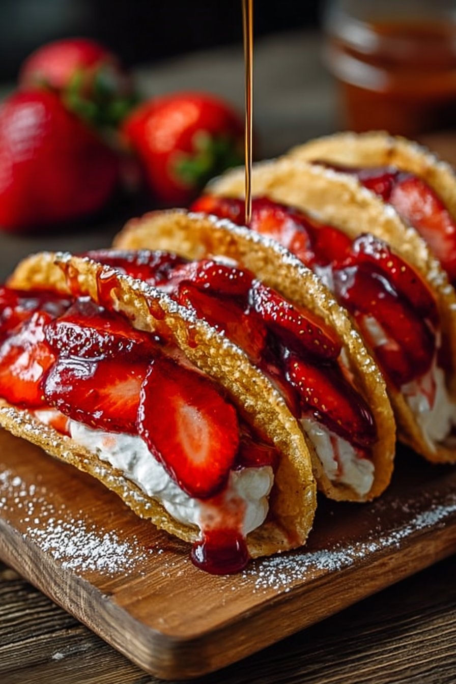 Strawberry Cheesecake Dessert Tacos – Best Sweet Taco Recipe