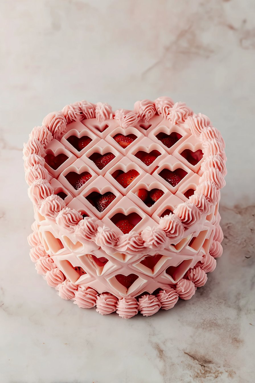 Valentine's Day Strawberry Pie