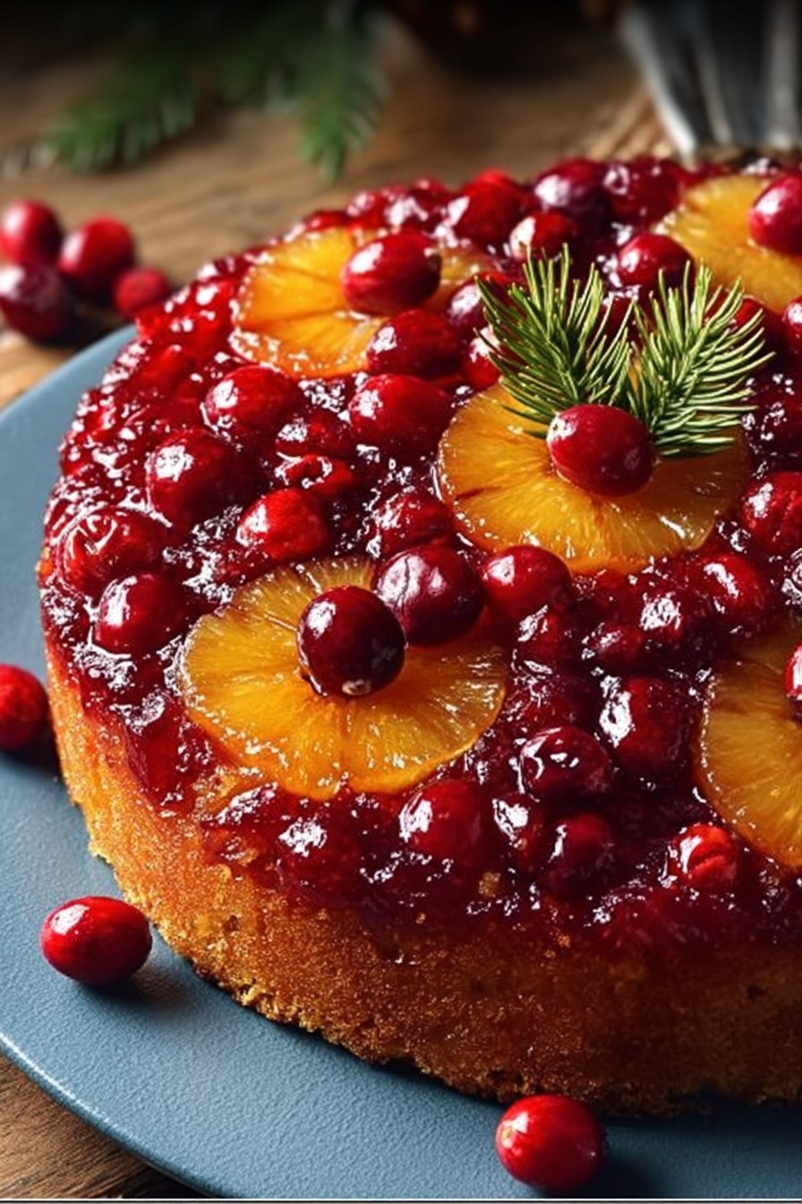 Cranberry Pineapple Upside-Down Cake