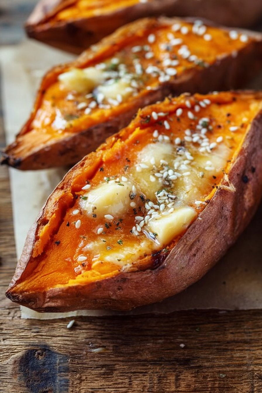 Miso Butter Sweet Potatoes