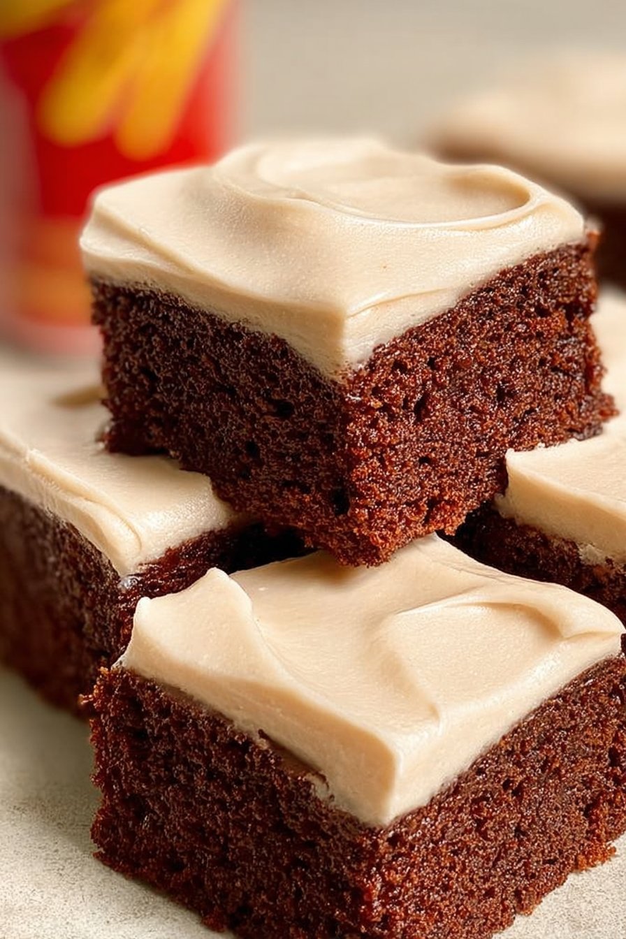 Gooey Root Beer Float Brownies