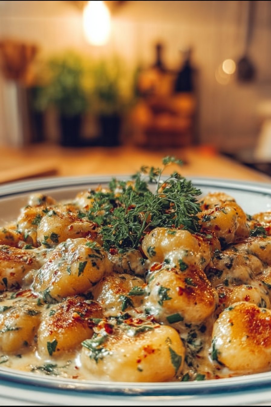 Millionaire Gnocchi with Creamy Sauce