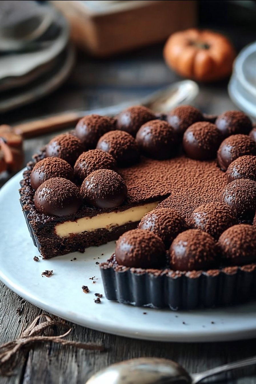 Dark Chocolate Pumpkin Tart