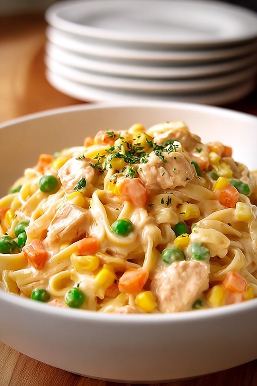 Classic Chicken Pot Pie Pasta