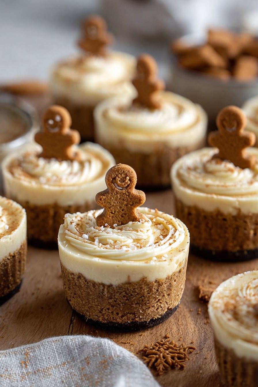 No-Bake Gingerbread Cheesecake Cups
