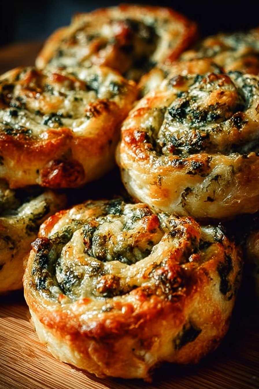 Cheese and Spinach Pinwheels