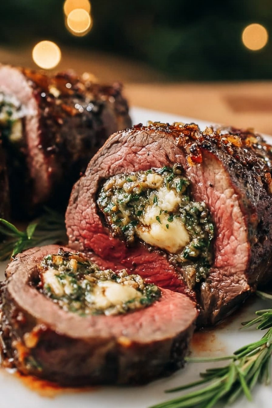 Best Christmas Stuffed Beef Tenderloin