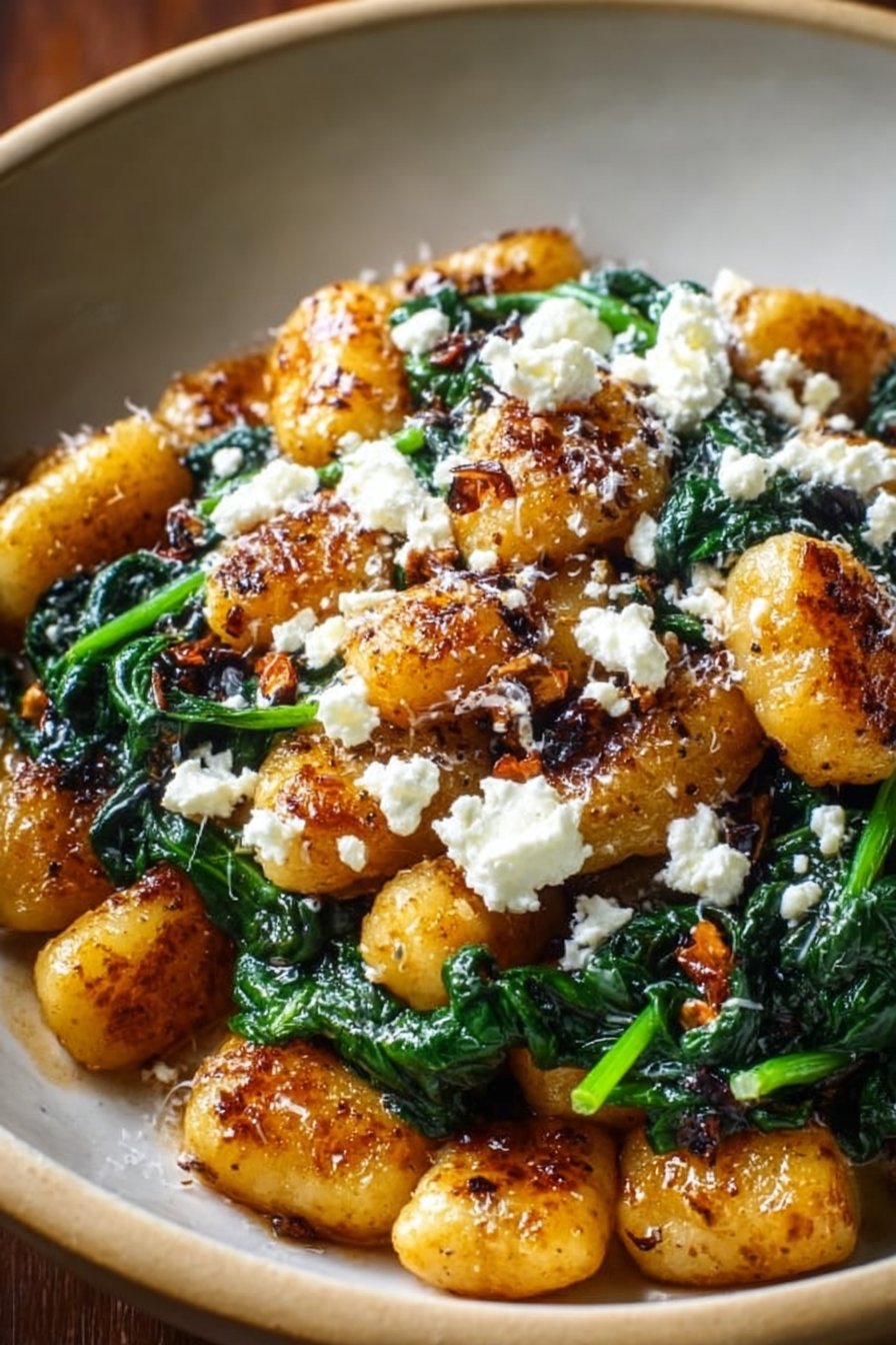 Creamy Gnocchi with Spinach and Feta