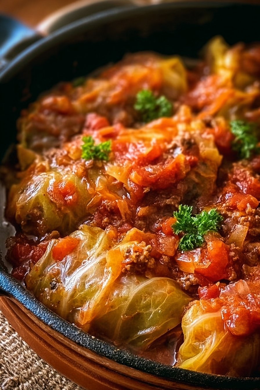Slow Cooker Unstuffed Cabbage Rolls