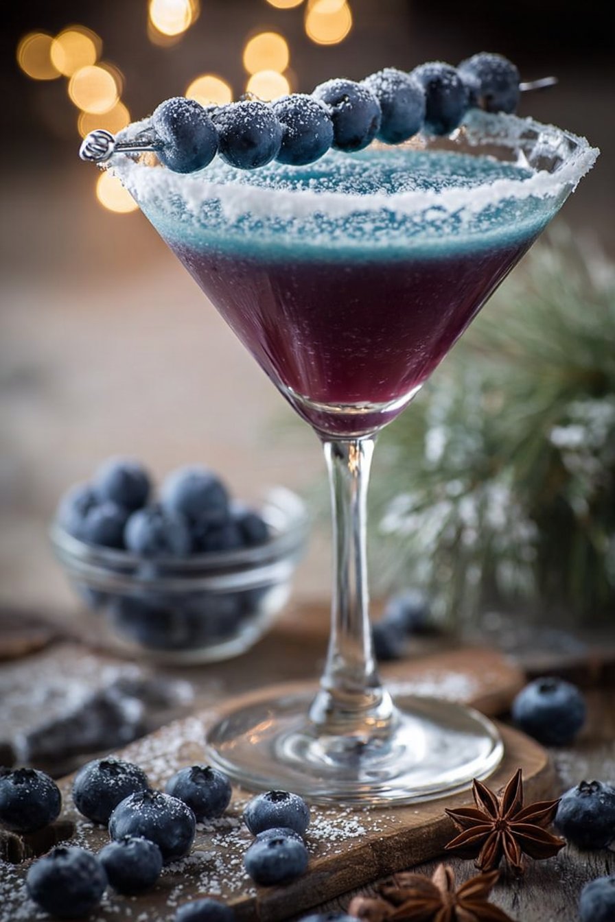Blueberry Snow Martini