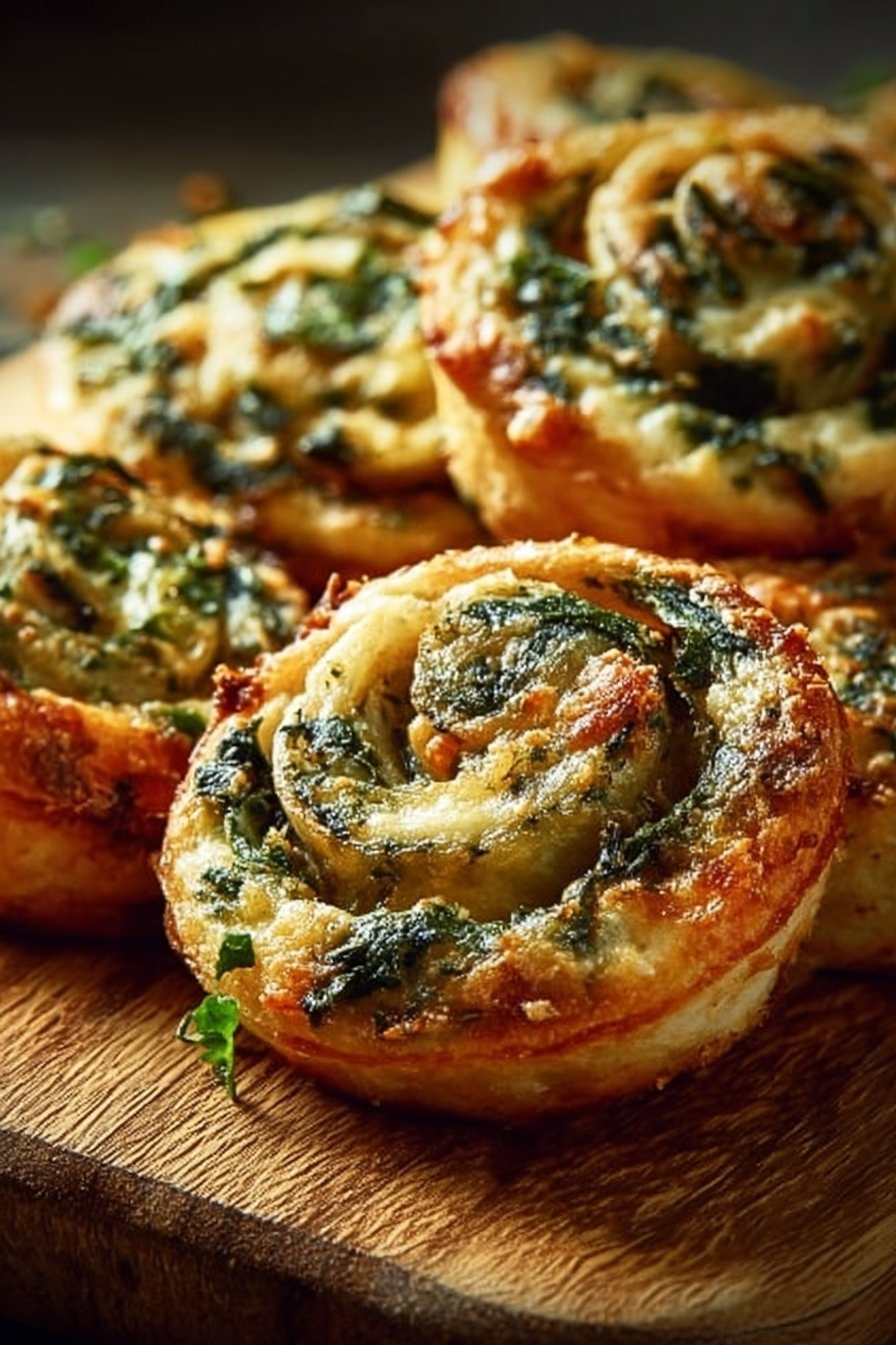 Cheese and Spinach Pinwheels