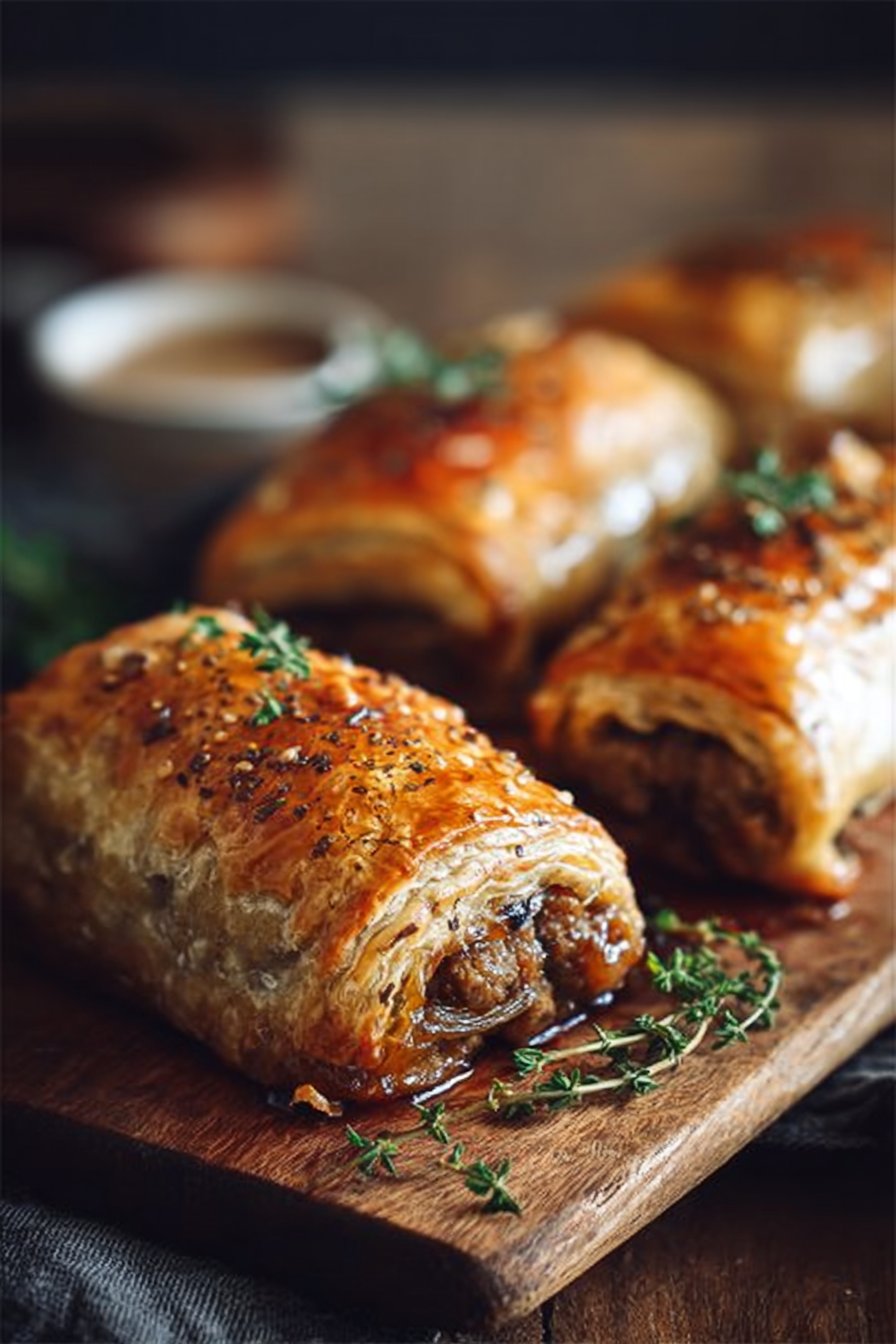 Savory French Onion Sausage Rolls – Golden, Flaky & Full of Flavor