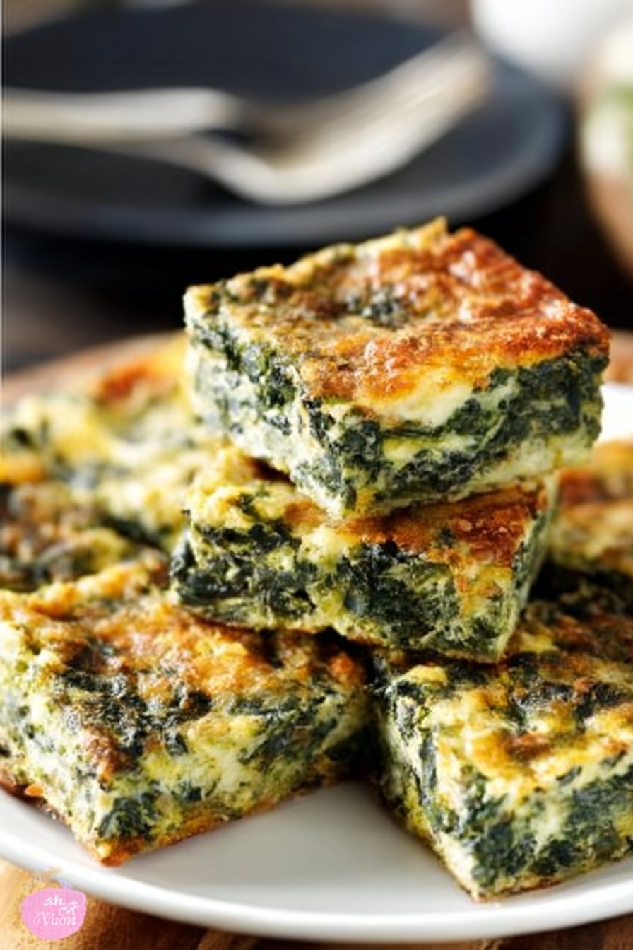 Easy Spinach Cheese Squares
