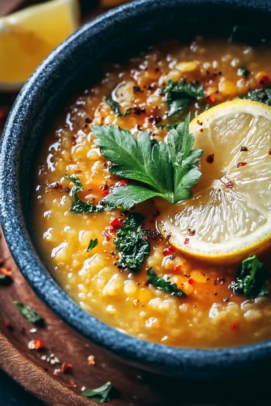 Lebanese Lemon Lentil Soup: Nourishing Comfort in a Bowl