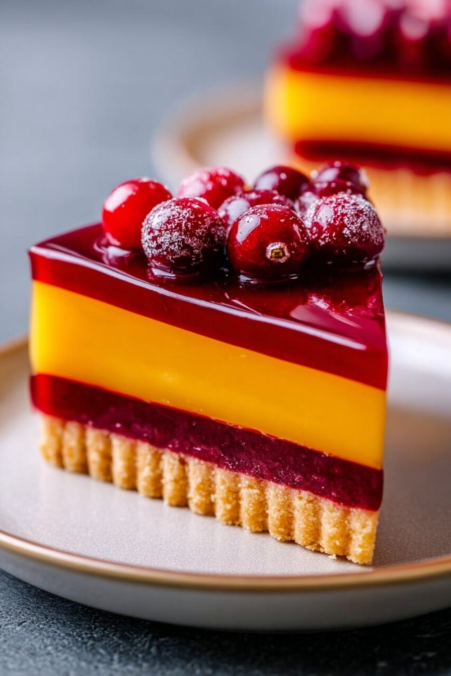 Cranberry Orange Curd Tart