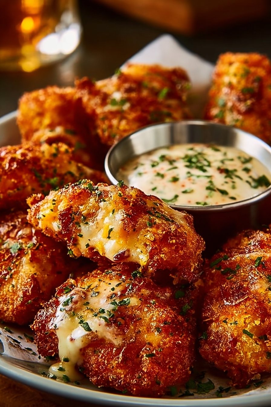 Cheesy Jalapeño Ranch Chicken Poppers
