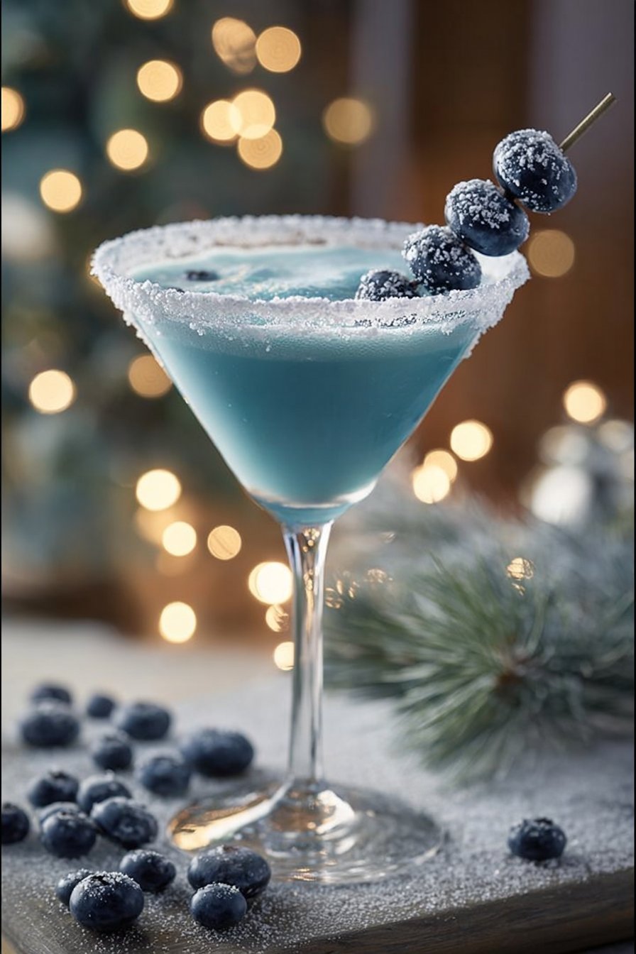 Blueberry Snow Martini