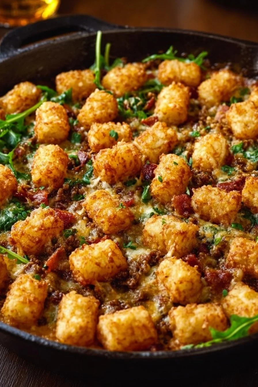 Delicious Pioneer Woman Cowboy Casserole served in a bowl
