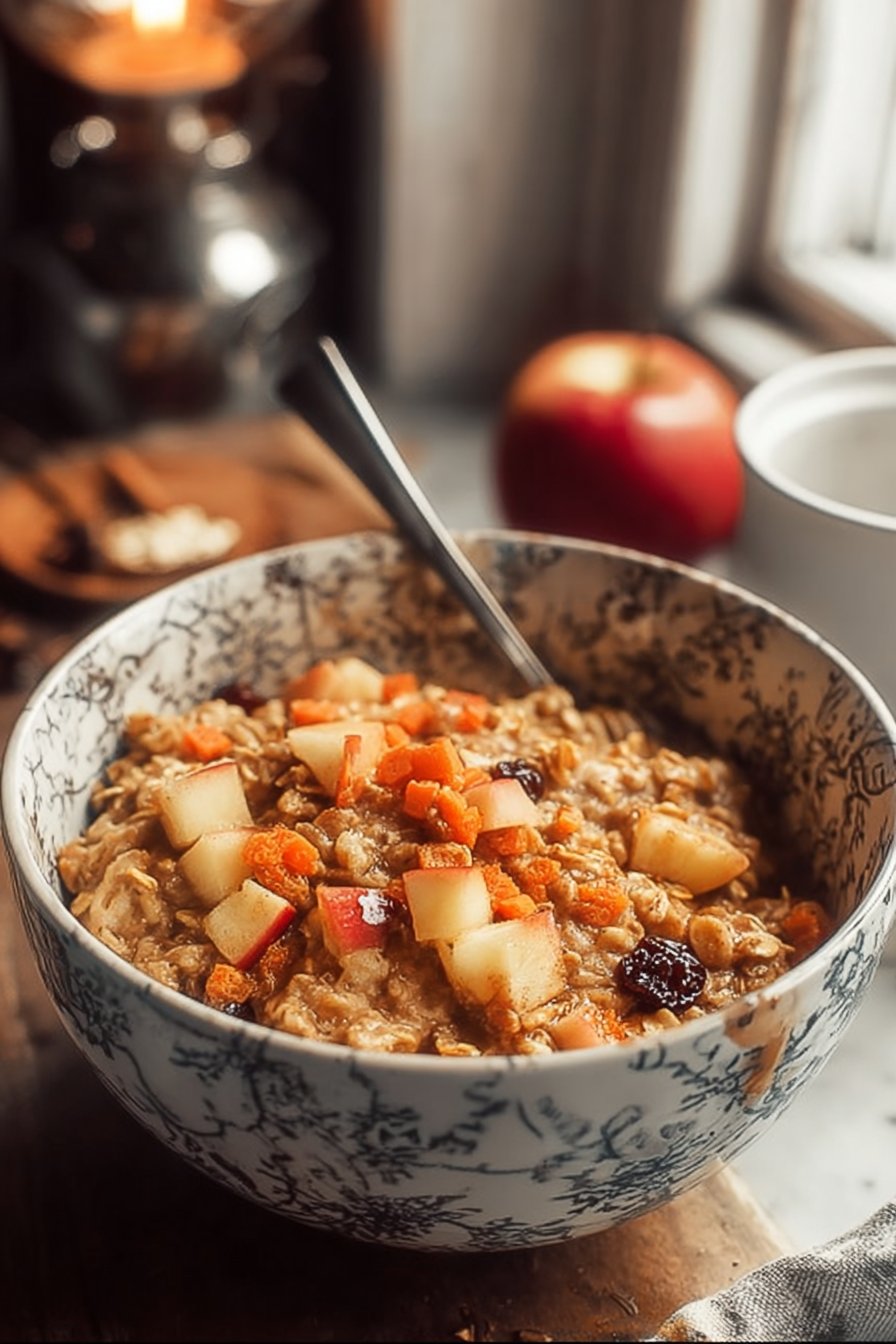 10-Minute Apple Carrot Oatmeal
