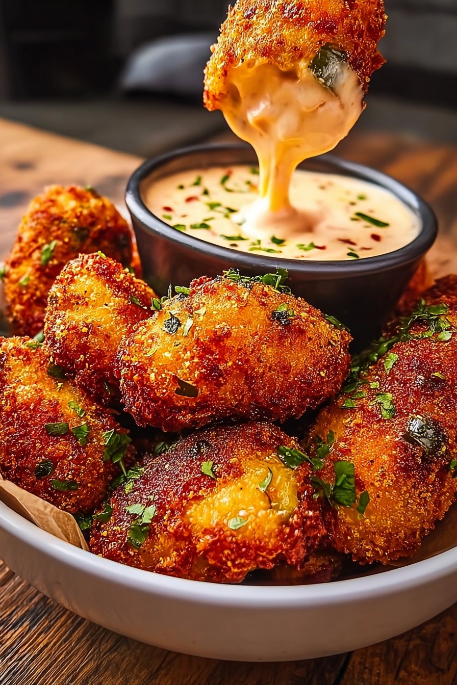 Cheesy Jalapeño Ranch Chicken Poppers