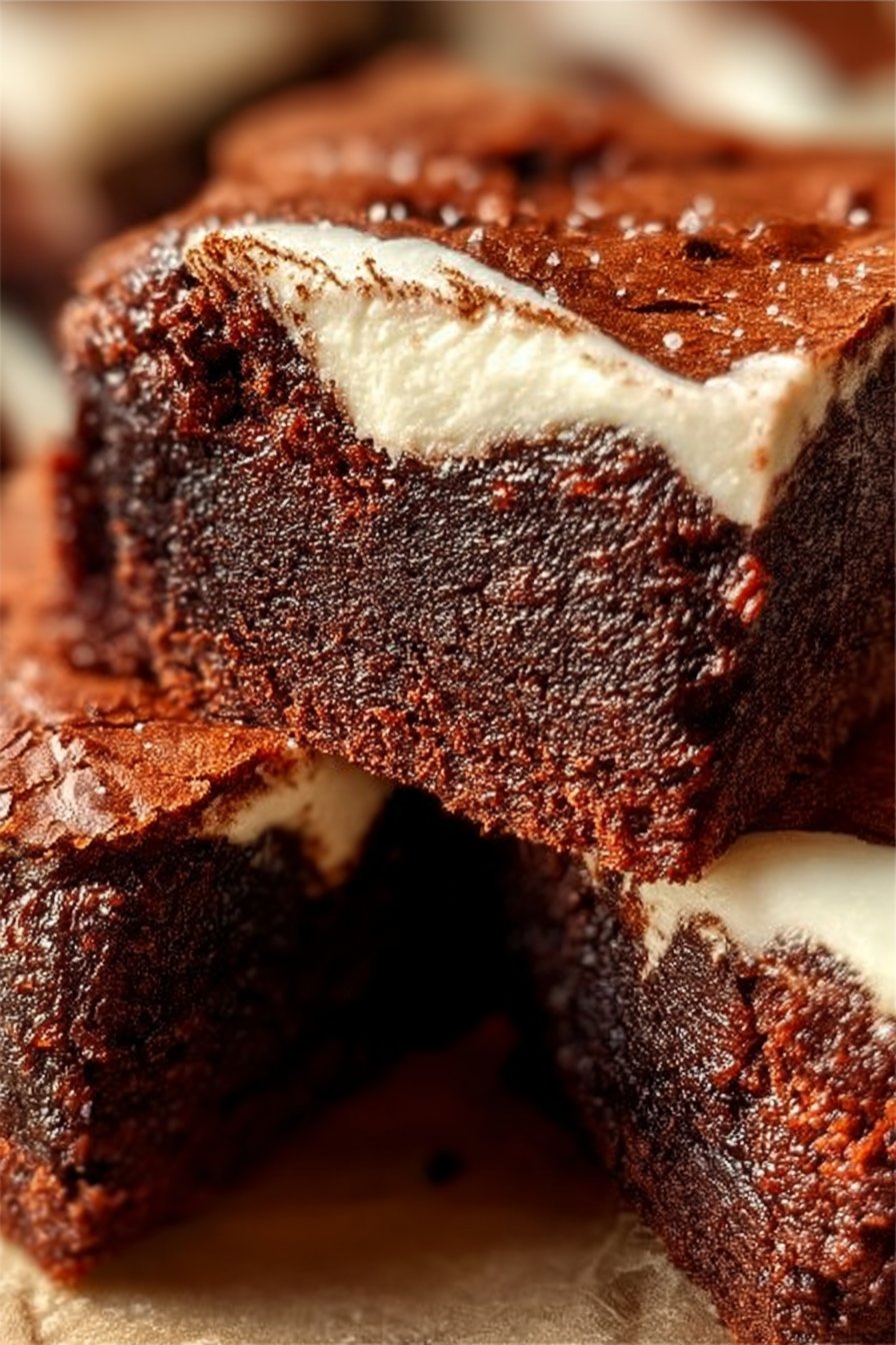 Gooey Root Beer Float Brownies