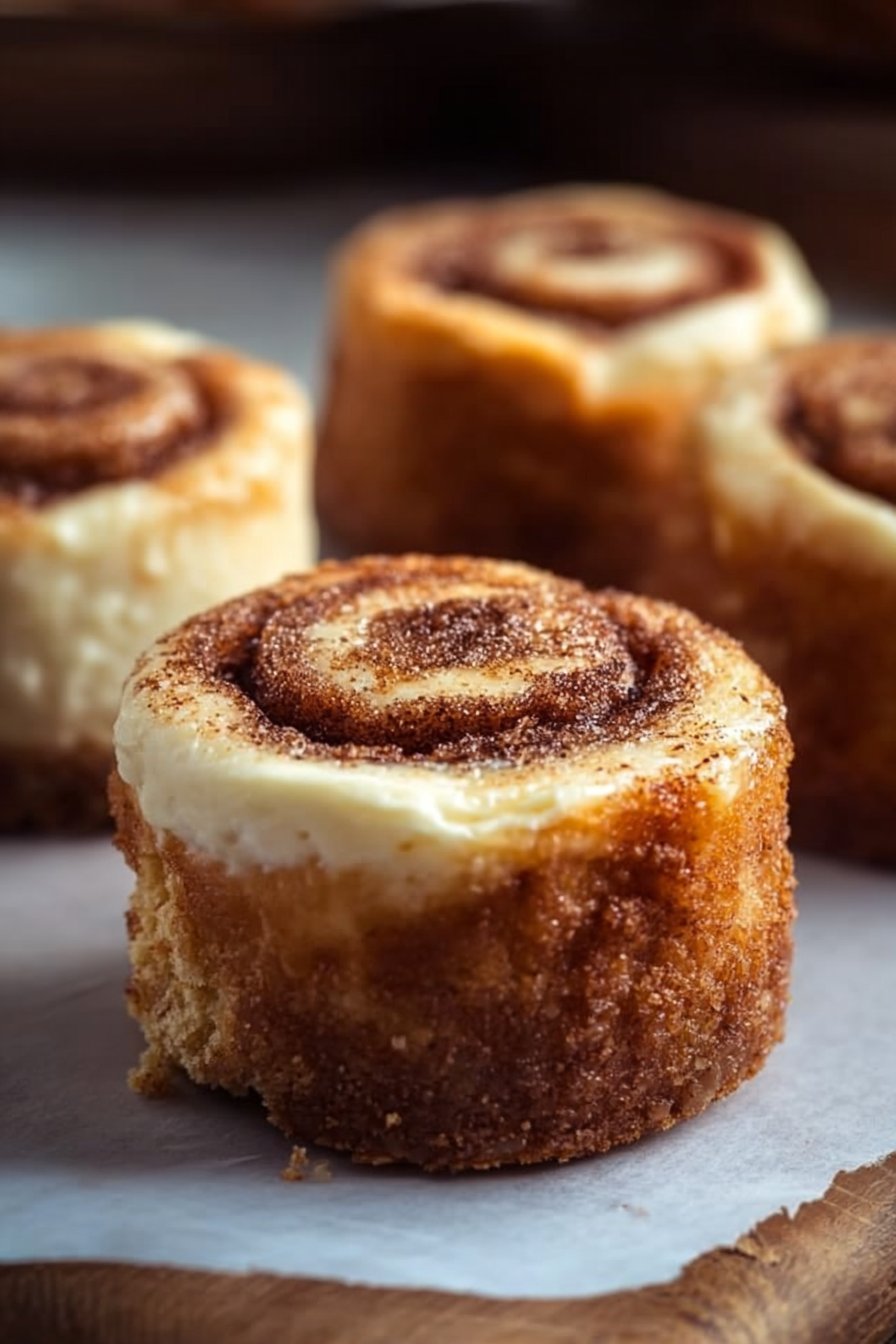 Mini Cinnamon Roll Cheesecakes