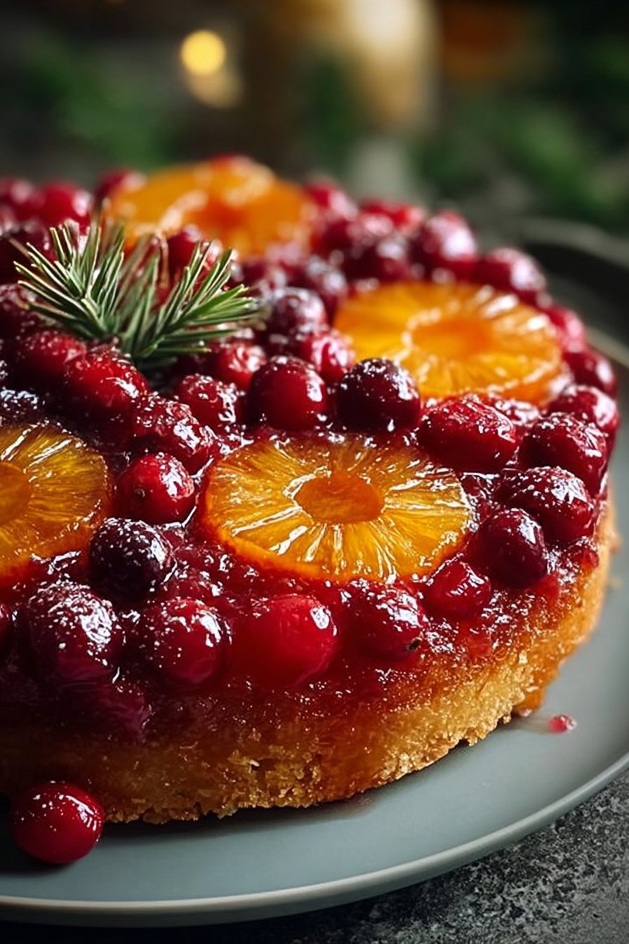 Cranberry Pineapple Upside-Down Cake