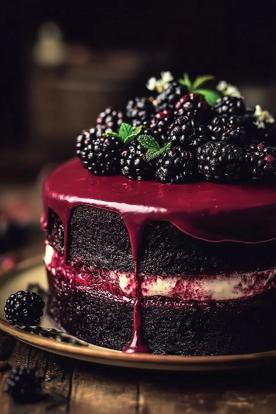 Blackberry Velvet Gothic Cake