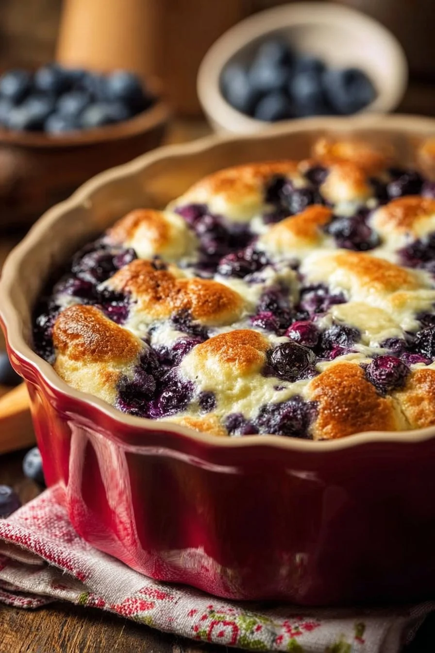 Blueberry Cottage Cheese Breakfast Bake