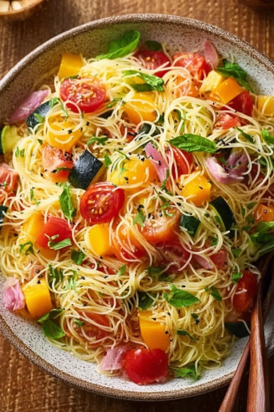 Bright and Fresh Angel Hair Pasta Salad for Easy Summer Days