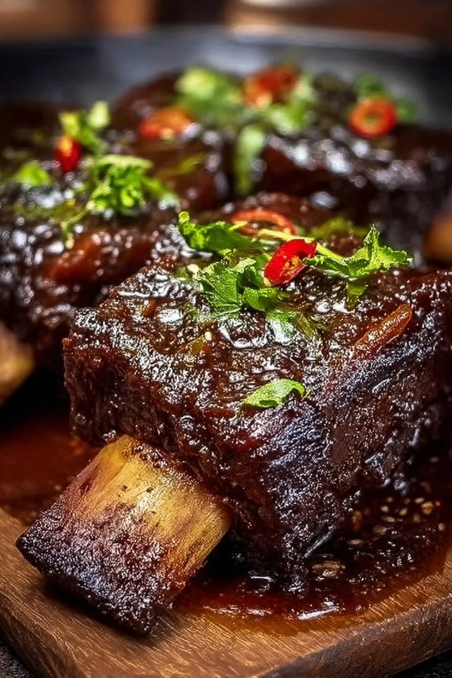 Caramelized Slow Roast Asian Beef Short Rib