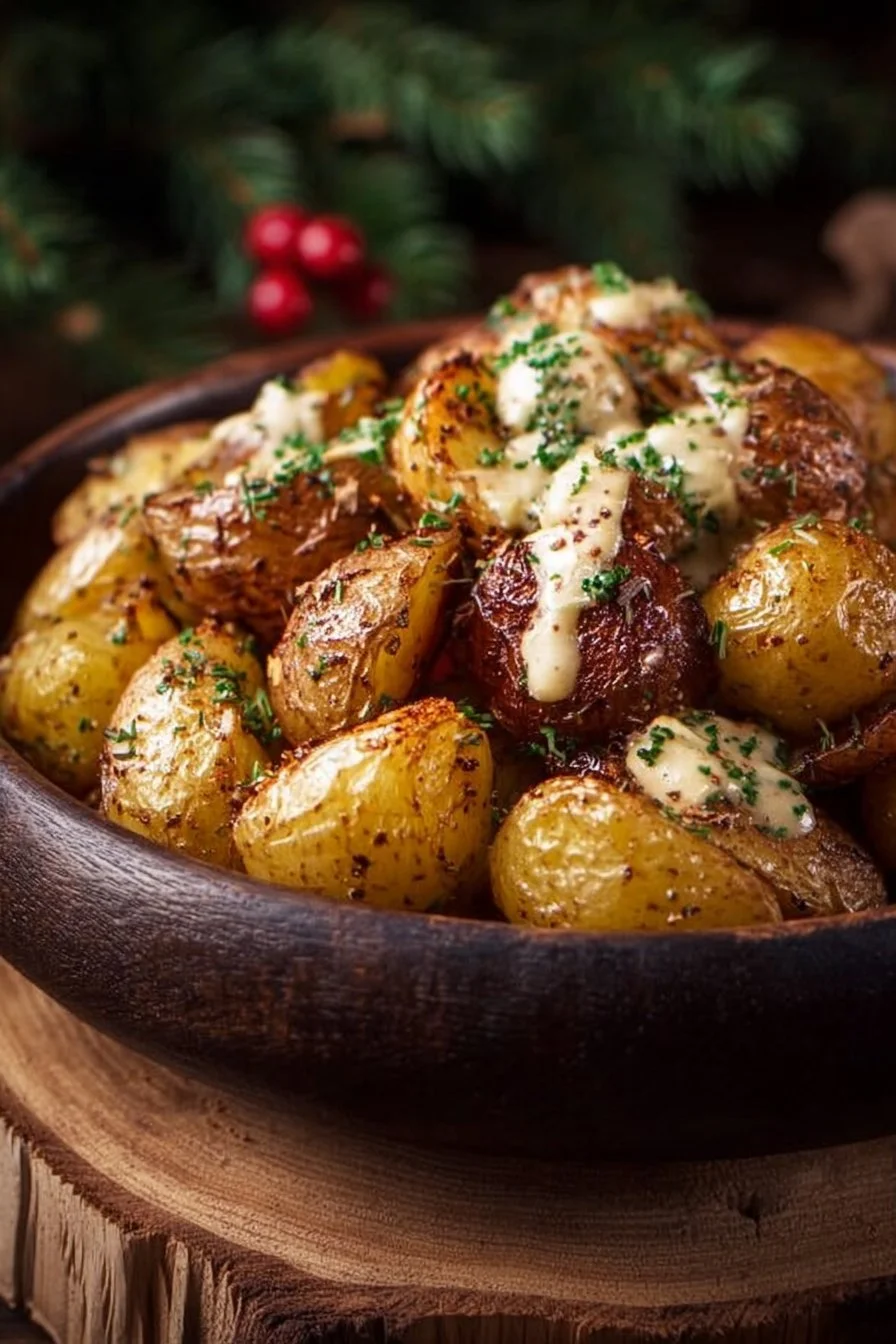 Creamy Mustard Roasted Potatoes