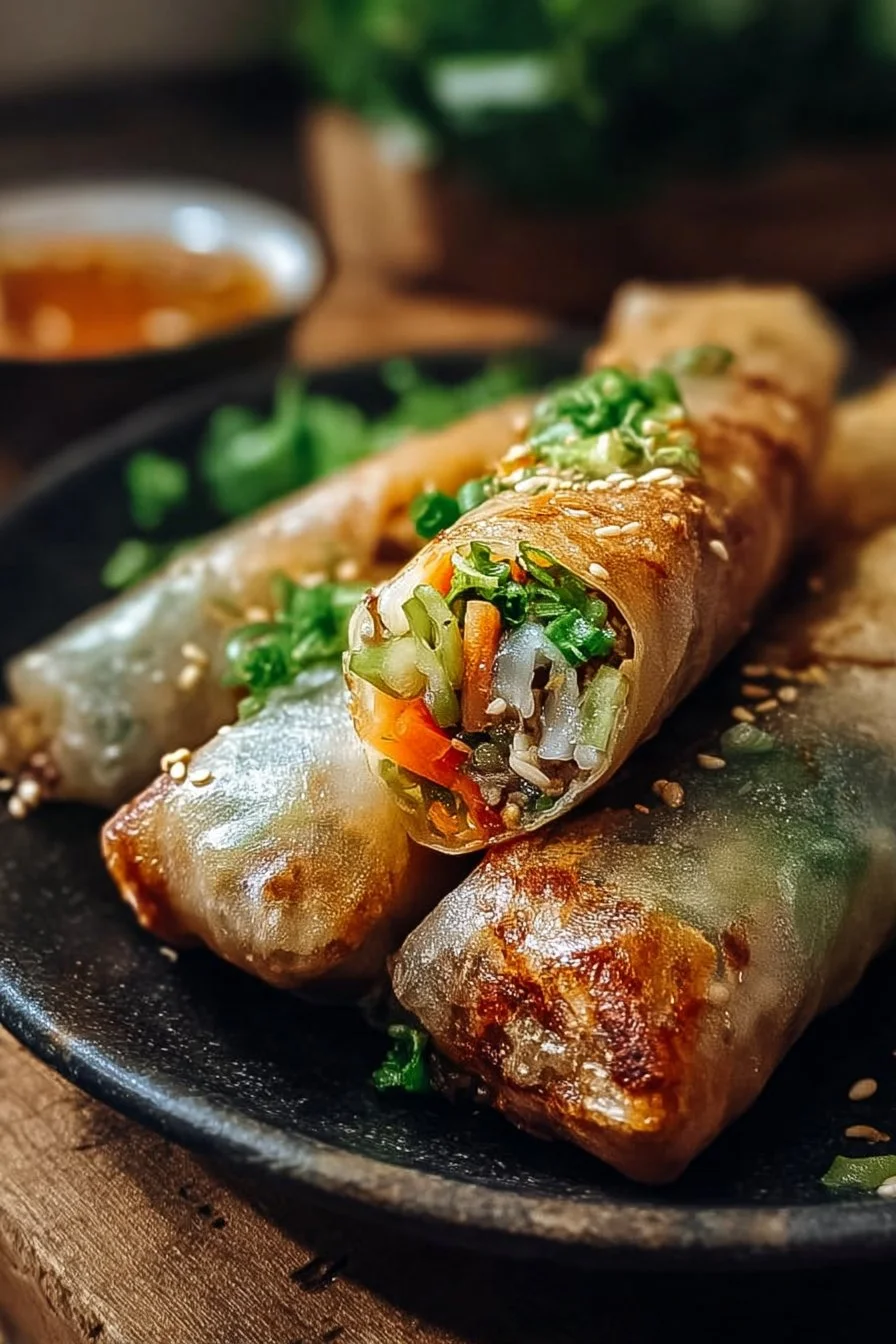 Crispy Rice Paper Spring Rolls