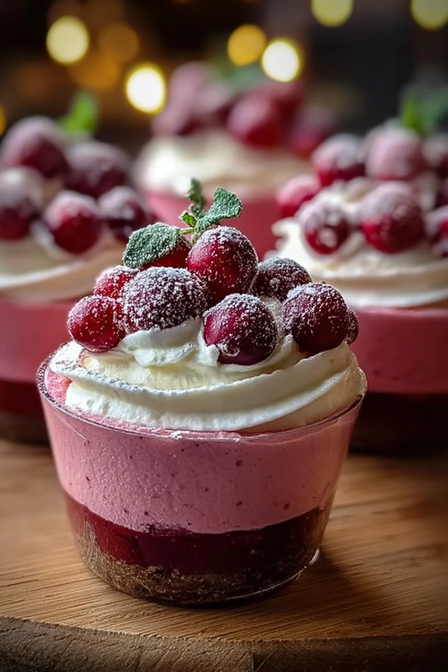 Delightful Cranberry Mousse Cups for Festive Gatherings
