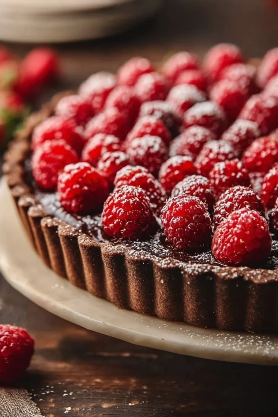 Easy Chocolate Raspberry Tart