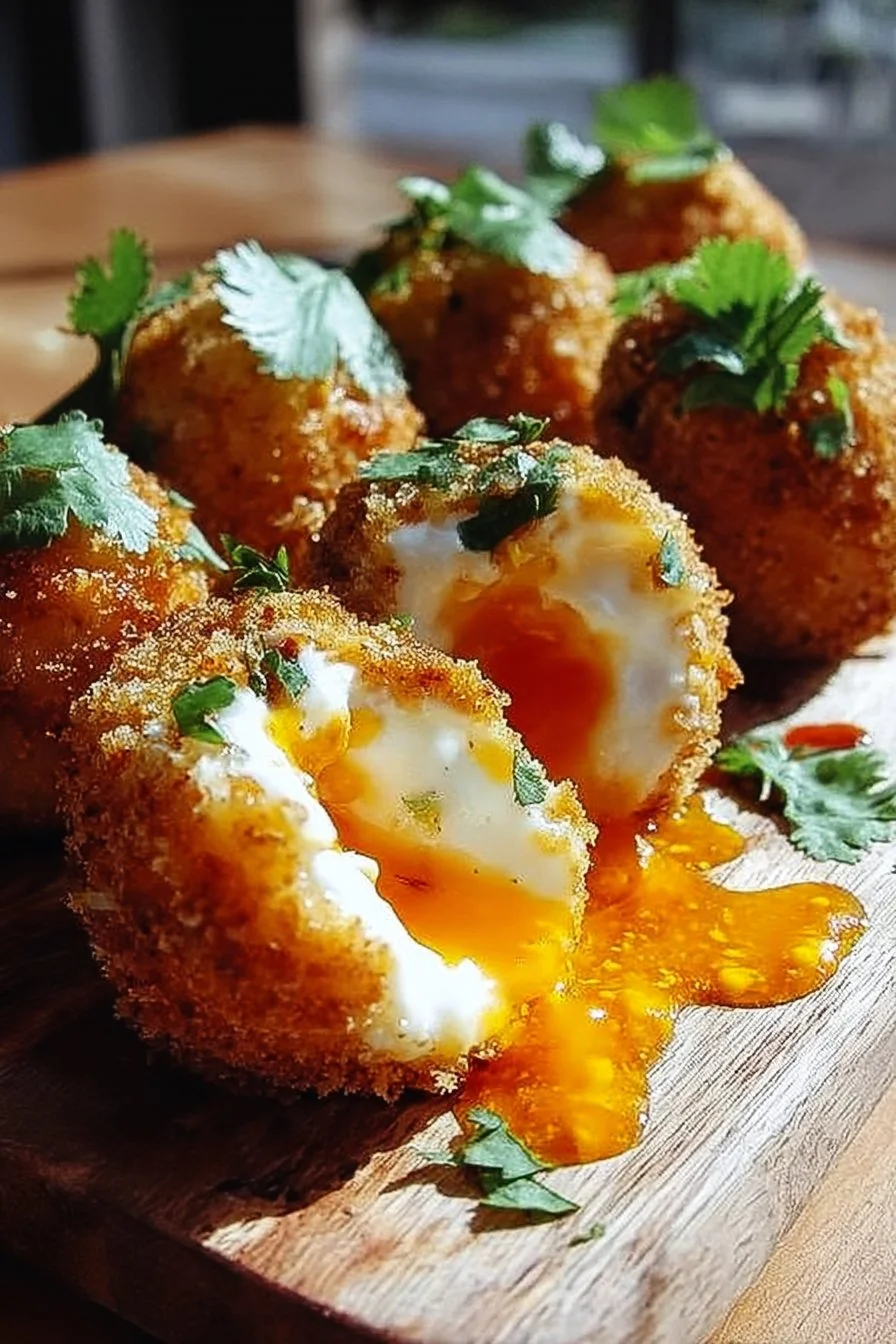 Fried Burrata with Spicy Sauce