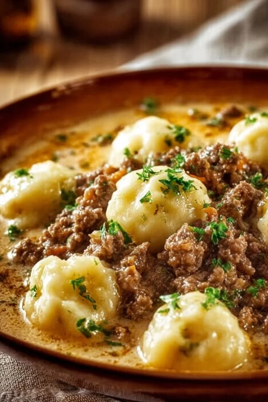 Ground Beef and Dumplings