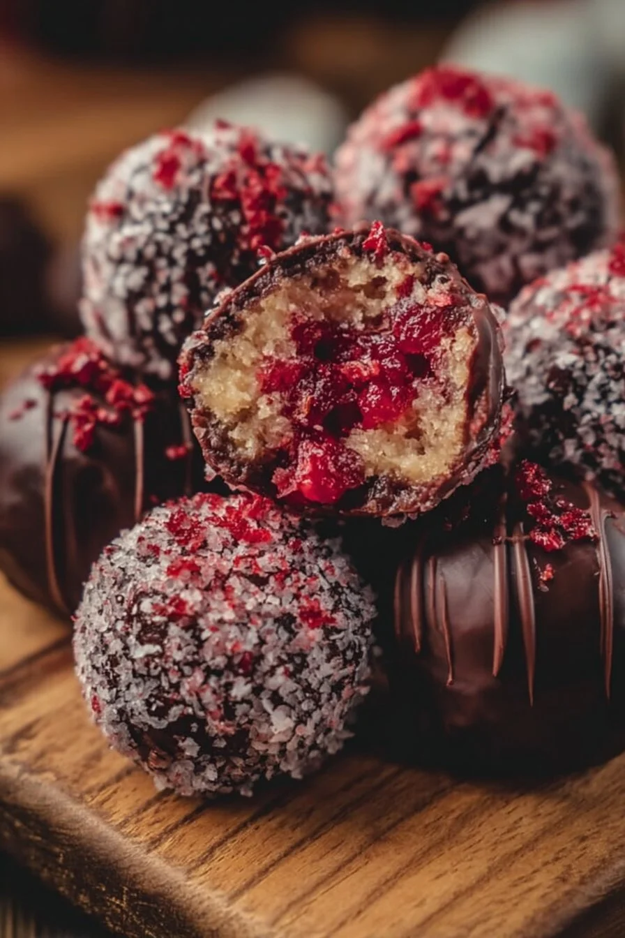 Homemade Raspberry Truffles