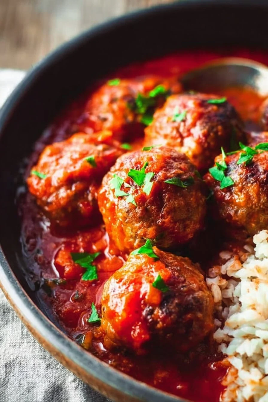 Meatballs in Tomato Sauce (Soutzoukakia)