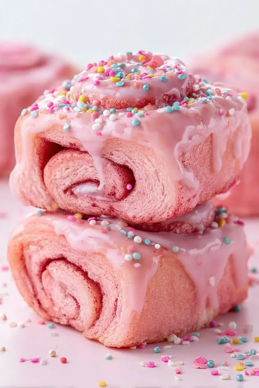 Pink Velvet Cinnamon Rolls