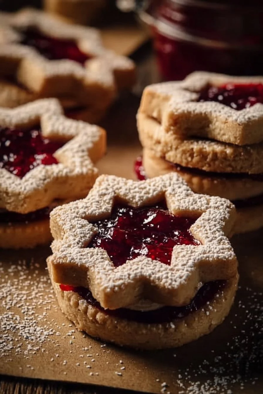 Raspberry Linzer Cookies