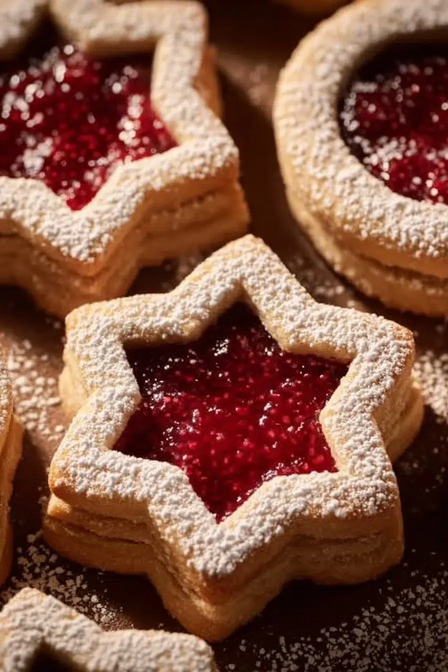 Raspberry Linzer Cookies