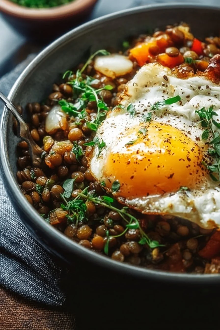 Savory Lentil Breakfast Bowl
