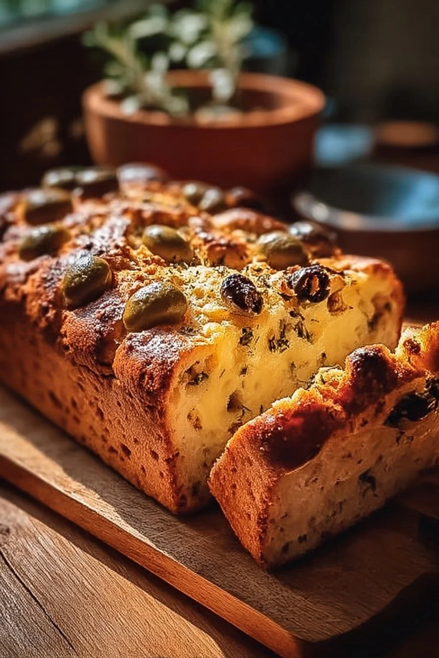 Savory Quick Bread With Cheese And Olives